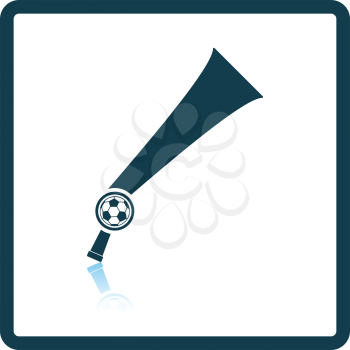 Football fans wind horn toy icon. Shadow reflection design. Vector illustration.