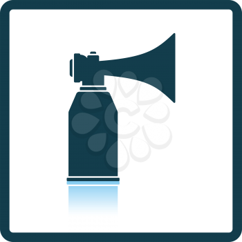 Football fans air horn aerosol icon. Shadow reflection design. Vector illustration.