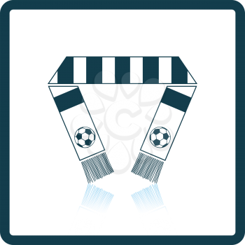 Football fans scarf icon. Shadow reflection design. Vector illustration.