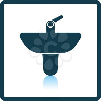 Wash basin icon. Shadow reflection design. Vector illustration.