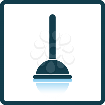 Plunger icon. Shadow reflection design. Vector illustration.