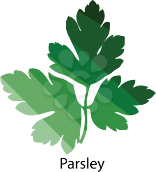Parsley icon. Flat color design. Vector illustration.