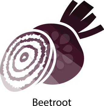 Beetroot  icon. Flat color design. Vector illustration.