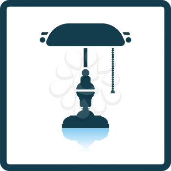 Writer's lamp icon. Shadow reflection design. Vector illustration.