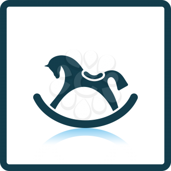 Rocking horse icon. Shadow reflection design. Vector illustration.
