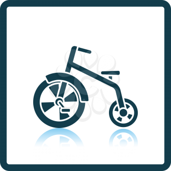 Baby trike icon. Shadow reflection design. Vector illustration.