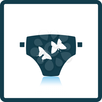 Diaper icon. Shadow reflection design. Vector illustration.