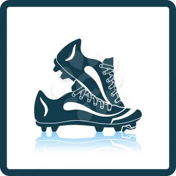 Baseball boot icon. Shadow reflection design. Vector illustration.