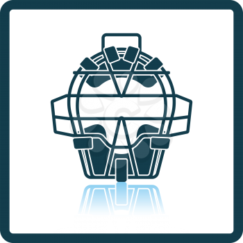 Baseball face protector icon. Shadow reflection design. Vector illustration.