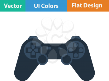 Gamepad  icon. Flat color design. Vector illustration.