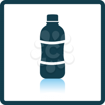 Icon of Water bottle . Shadow reflection design. Vector illustration.