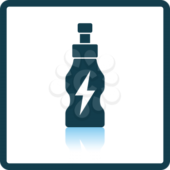 Icon of Energy drinks bottle. Shadow reflection design. Vector illustration.