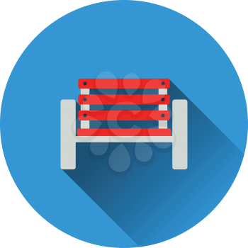 Tennis player bench icon. Flat color design. Vector illustration.