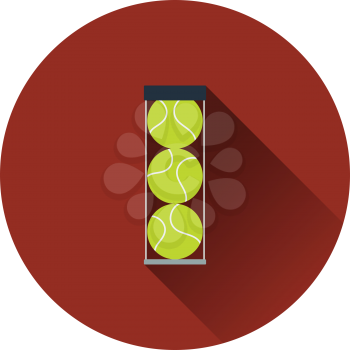 Tennis ball container icon. Flat color design. Vector illustration.