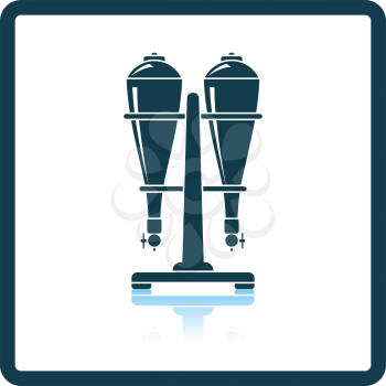 Soda siphon equipment icon. Shadow reflection design. Vector illustration.