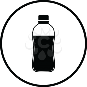 Sport bottle of drink icon. Thin circle design. Vector illustration.