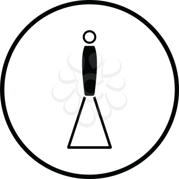 Potato masher icon. Thin circle design. Vector illustration.