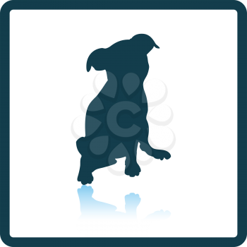 Puppy icon. Shadow reflection design. Vector illustration.