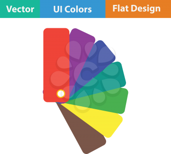 Color samples icon. Flat color design. Vector illustration.