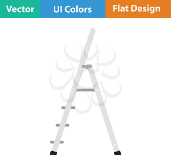 Construction ladder icon. Flat color design. Vector illustration.