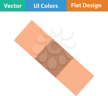Medical plaster icon. Flat color design. Vector illustration.