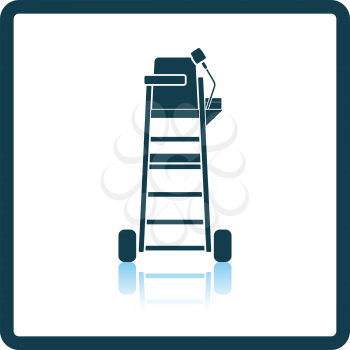 Tennis referee chair tower icon. Shadow reflection design. Vector illustration.