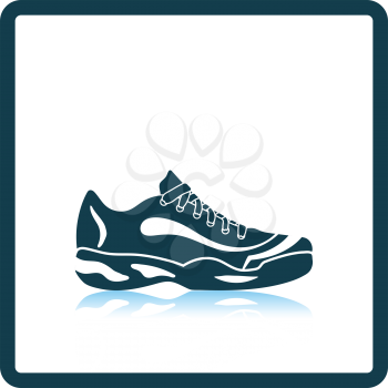 Tennis sneaker icon. Shadow reflection design. Vector illustration.