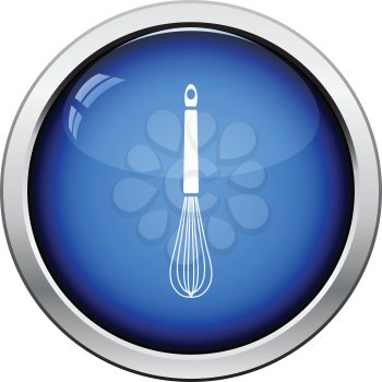 Kitchen corolla icon. Glossy button design. Vector illustration.