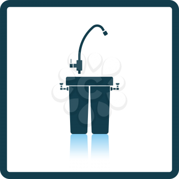 Water filter icon. Shadow reflection design. Vector illustration.