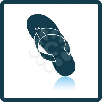 Flip flop icon. Shadow reflection design. Vector illustration.
