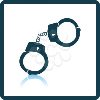 Police handcuff icon. Shadow reflection design. Vector illustration.
