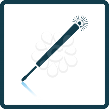Electricity test screwdriver icon. Shadow reflection design. Vector illustration.