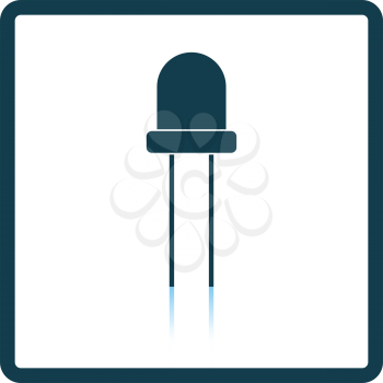 Light-emitting diode icon. Shadow reflection design. Vector illustration.