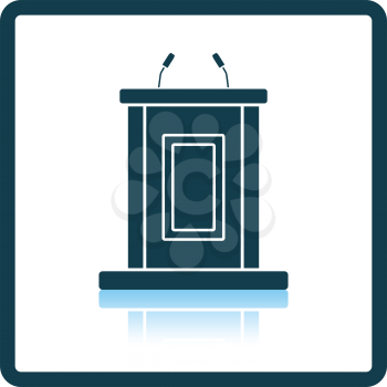 Witness stand icon. Shadow reflection design. Vector illustration.