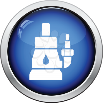 Submersible water pump icon. Glossy button design. Vector illustration.