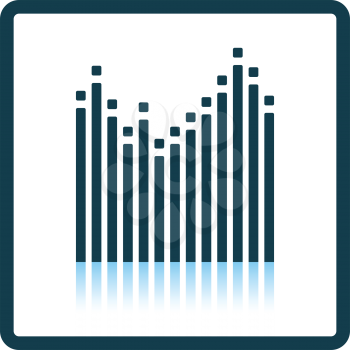 Graphic equalizer icon. Shadow reflection design. Vector illustration.