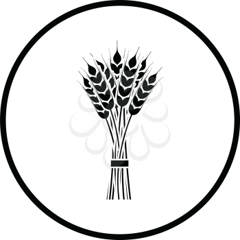 Wheat icon. Thin circle design. Vector illustration.