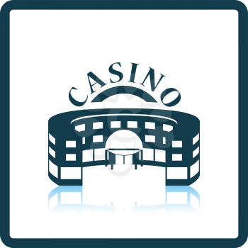 Casino building icon. Shadow reflection design. Vector illustration.