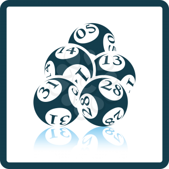 Lotto balls icon. Shadow reflection design. Vector illustration.