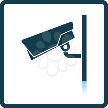 Security camera icon. Shadow reflection design. Vector illustration.