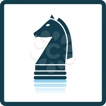 Chess horse icon. Shadow reflection design. Vector illustration.