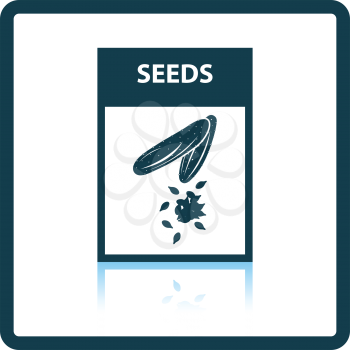 Seed pack icon. Shadow reflection design. Vector illustration.