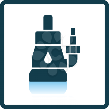 Submersible water pump icon. Shadow reflection design. Vector illustration.