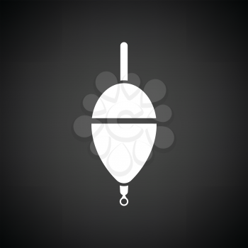 Icon of float . Black background with white. Vector illustration.