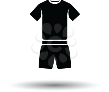 Fitness uniform  icon. White background with shadow design. Vector illustration.