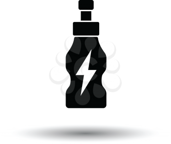 Energy drinks bottle icon. White background with shadow design. Vector illustration.