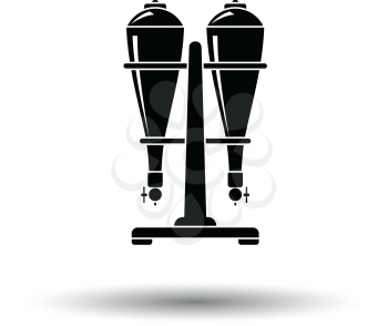 Soda siphon equipment icon. White background with shadow design. Vector illustration.