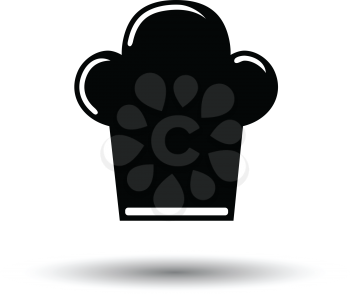 Chief cap icon. White background with shadow design. Vector illustration.
