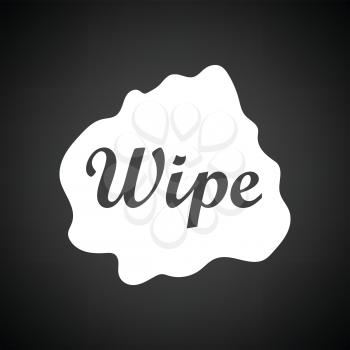 Wipe cloth icon. Black background with white. Vector illustration.