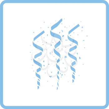 Party serpentine icon. Blue frame design. Vector illustration.